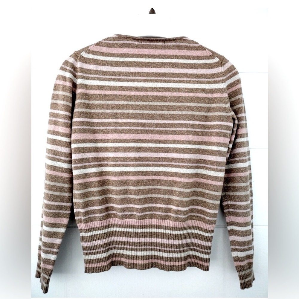 Liz Claiborne Vintage Pink Striped Relaxed Ribbed Blouse EUC - Picture 7 of 15